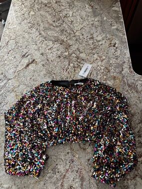 Sequin Crop Top - Multi Color